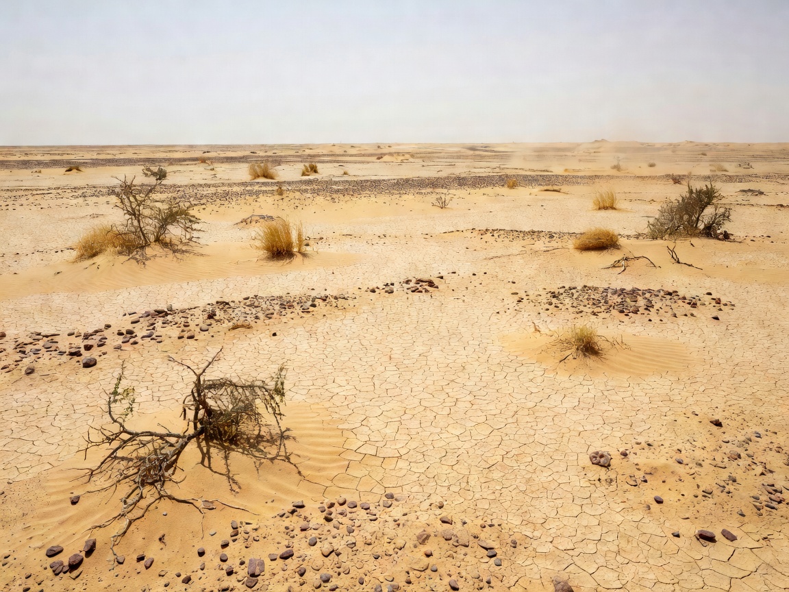 Arid desert terrain representing Middle Eastern enclave territory
